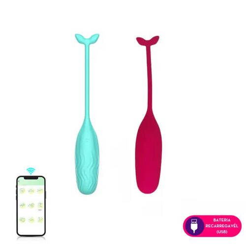 imagem Vibrador Bullet App Bluetooth formato baleia