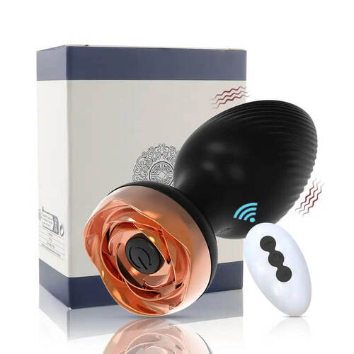 imagem VIBRA PLUG Anal CONTROLE EM FORMATO DE FLOR recarregável