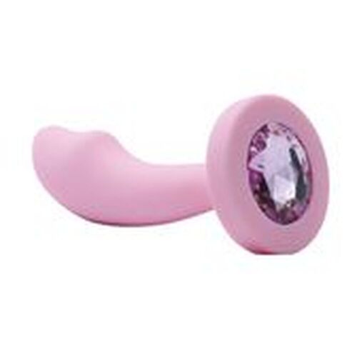 imagem Plug Curvado com Cristal em Silicone