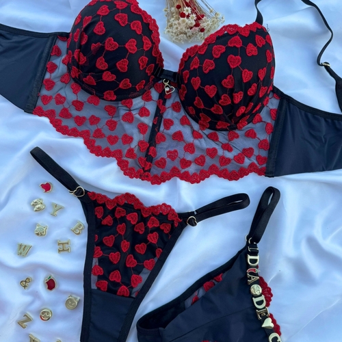 imagem CONJUNTO FIO DUPLO CROPPED CORAÇÃO