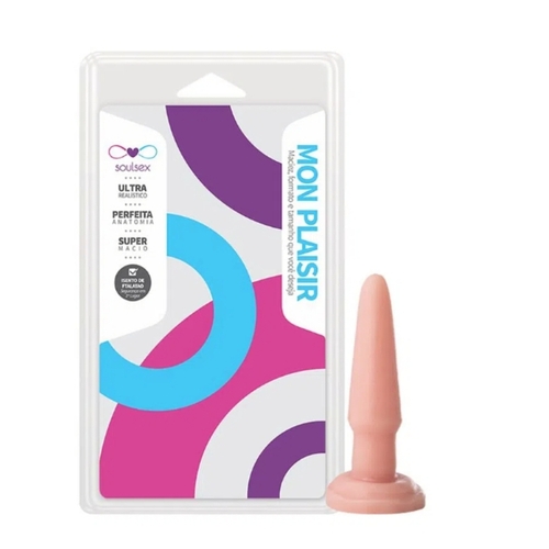 imagem PLUG ANAL MON PLAISIR MACIÇO REALÍSTICO 9 X 2,5 CM